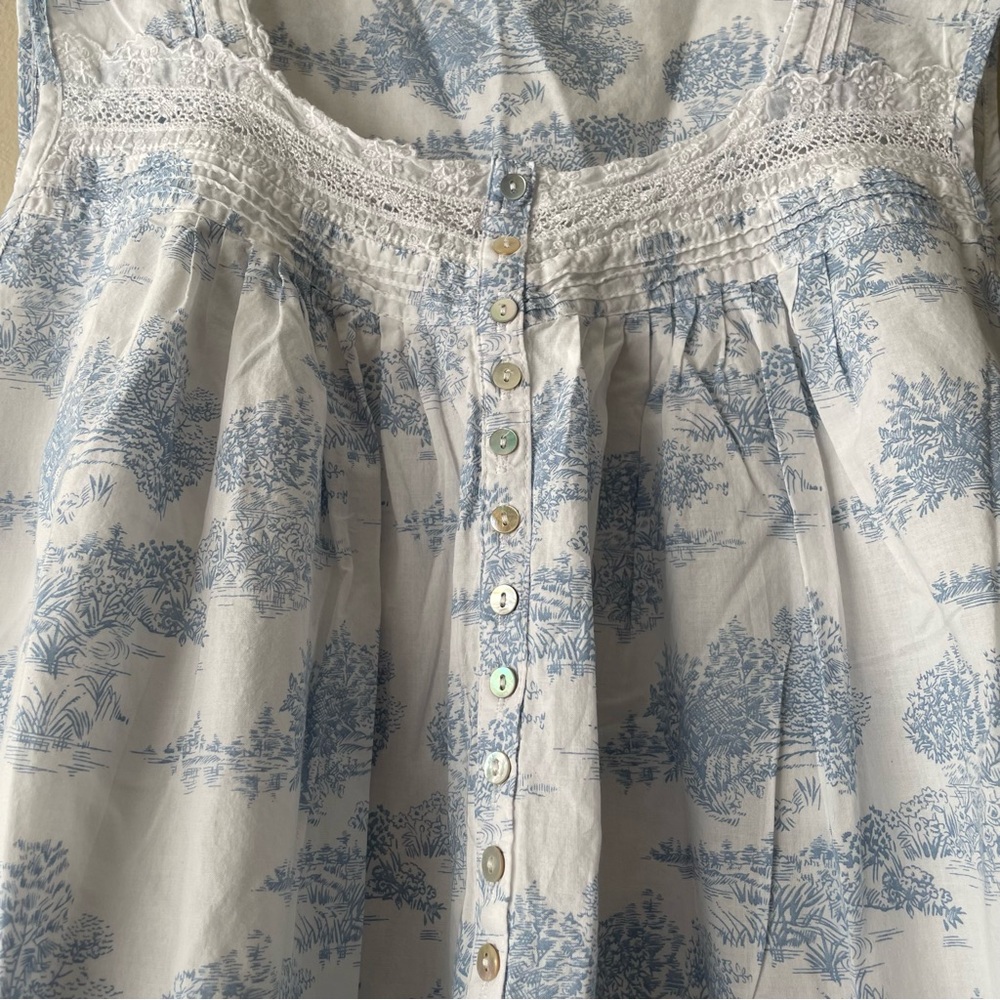 Eileen West Sleeveless Nightgown Women's XL 100% Cotton - Picture 3 of 7